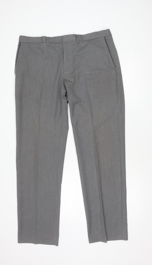 Marks and Spencer Grey Men's Trousers Size 40