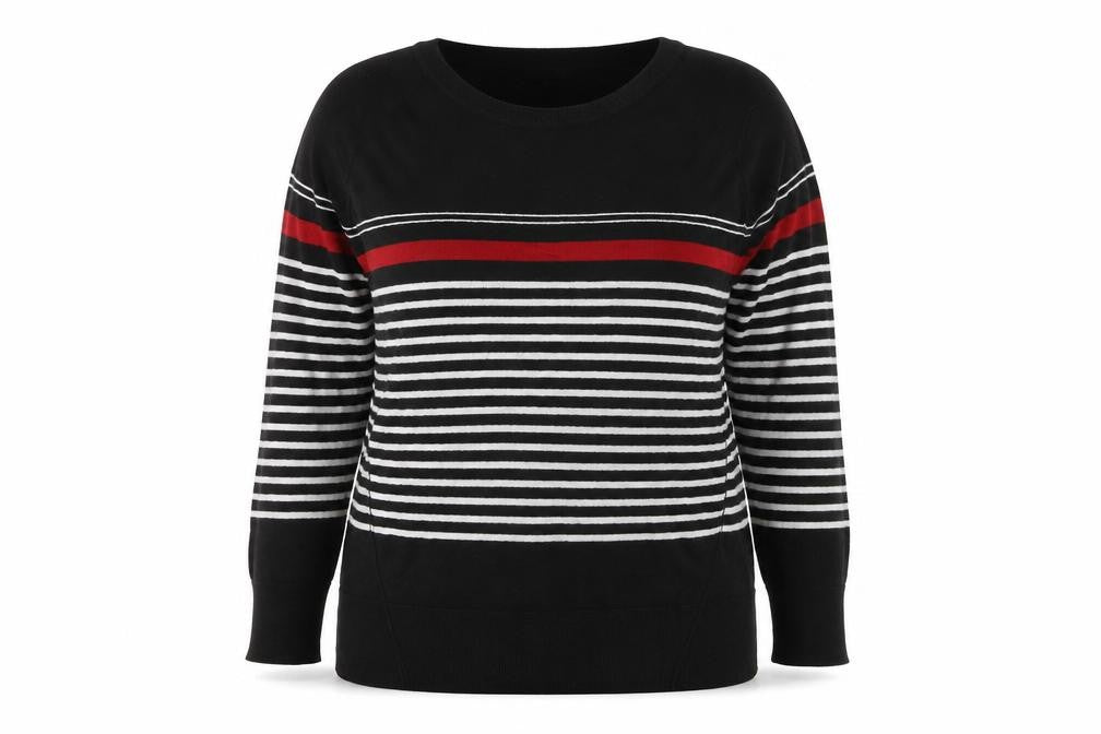 Next Women's Black Striped Pullover Jumper Size 16