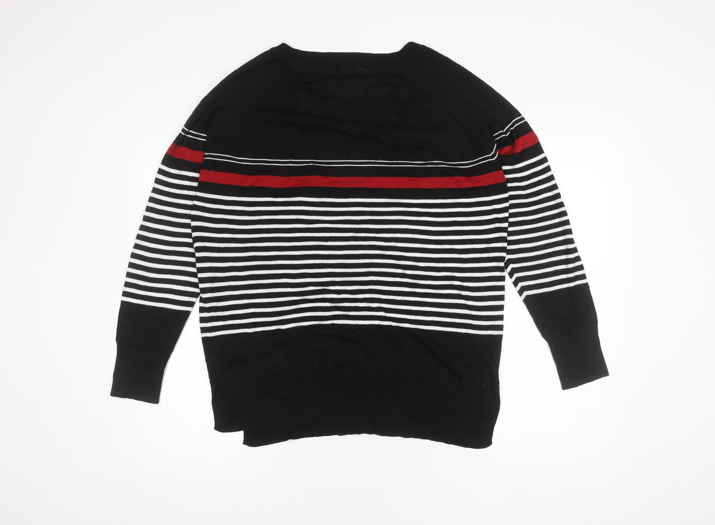 Next Women's Black Striped Pullover Jumper Size 16