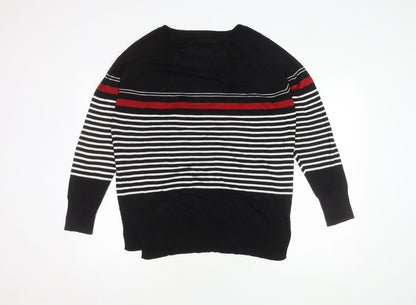 Next Women's Black Striped Pullover Jumper Size 16