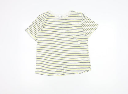 Warehouse Women's Multicoloured Striped T-Shirt Size 10