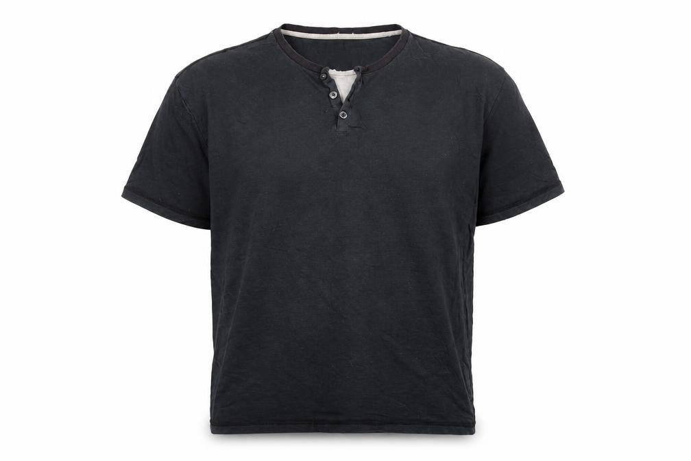 Marks & Spencer Men's Black XX Large Henley T-Shirt