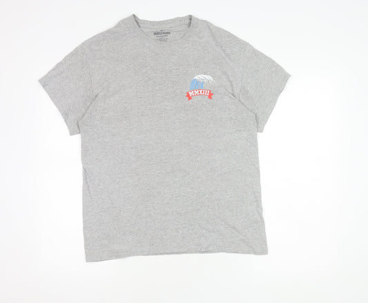 Cheats & Thieves Men's Grey Graphic T-Shirt, Medium