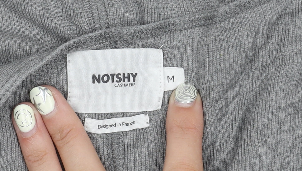Notshy Women's Grey Off Shoulder Top M Knit