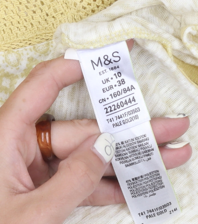 Marks & Spencer Women's Gold Sleeveless Top