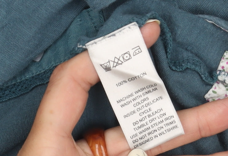 Mistral Women's Blue Button-Up Shirt Size 10