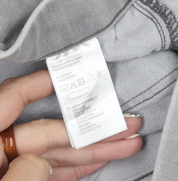 H&M Women’s Grey Regular Fit Jeans Size 14