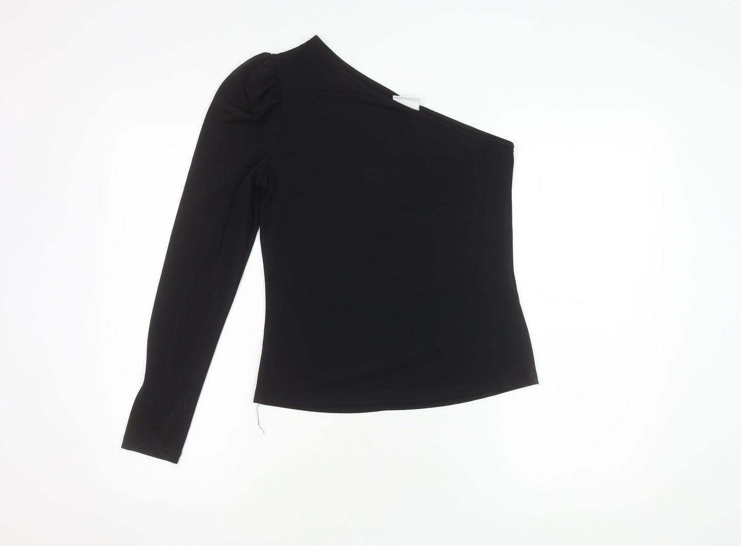 VILA Women's Black One Shoulder Top Small