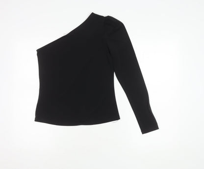 VILA Women's Black One Shoulder Top Small