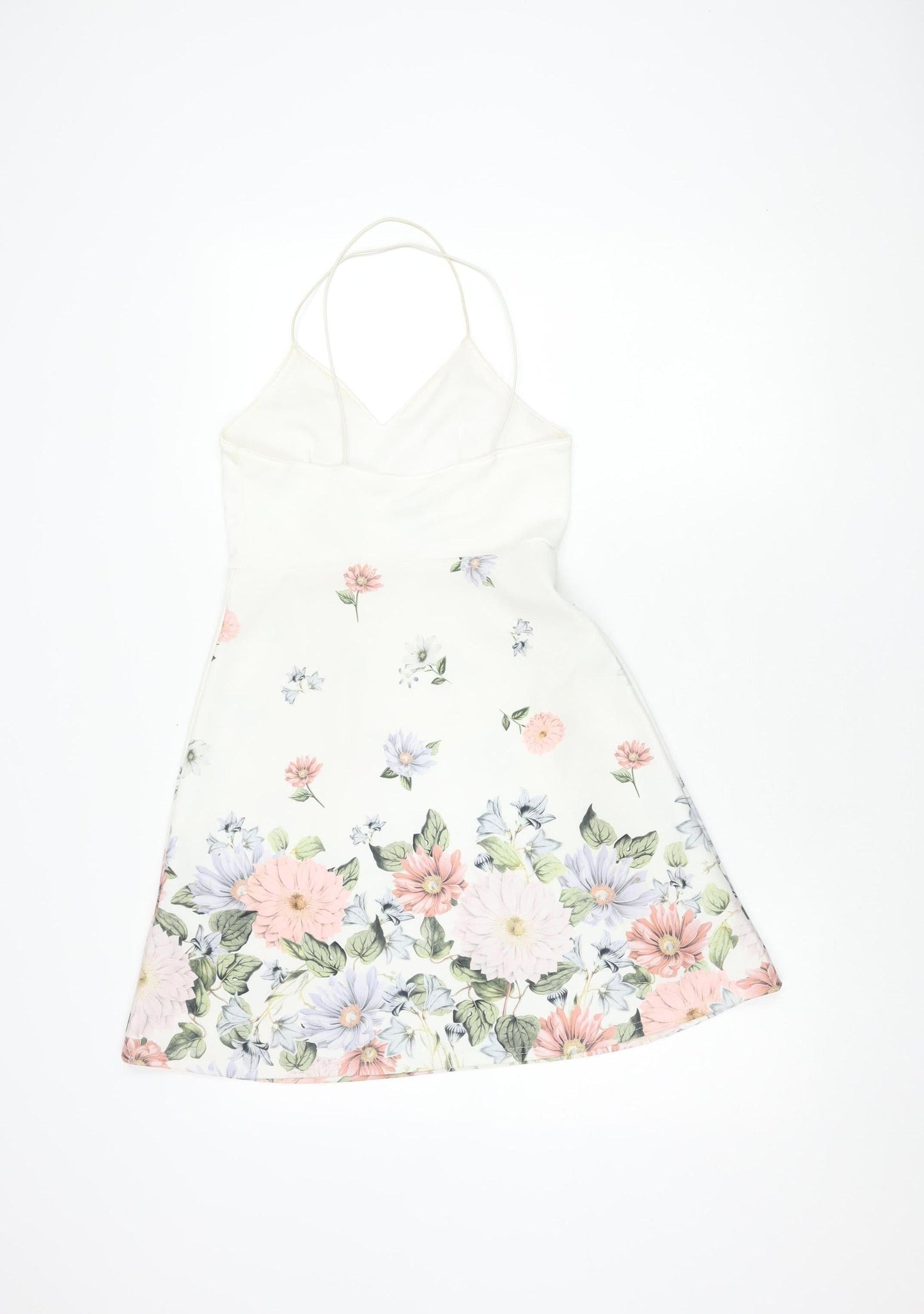 New Look Women's Multicoloured Floral A-Line Dress Size 8