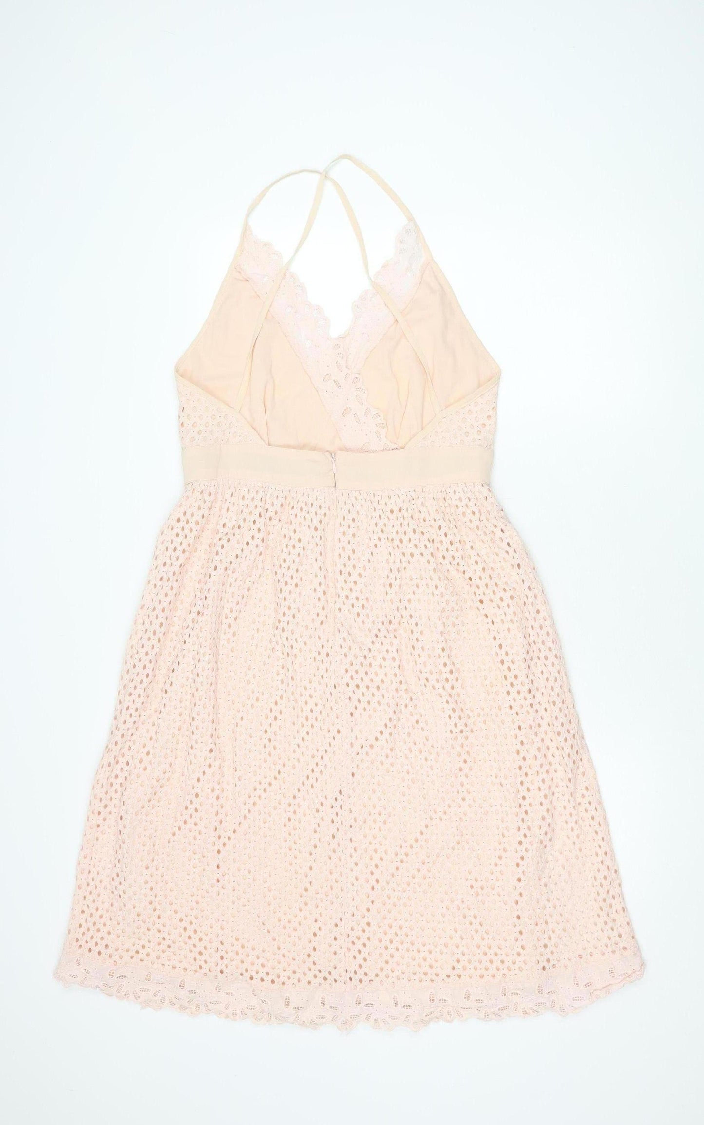 Boohoo Women's Pink Fit & Flare Dress, Size 14, Summer Party