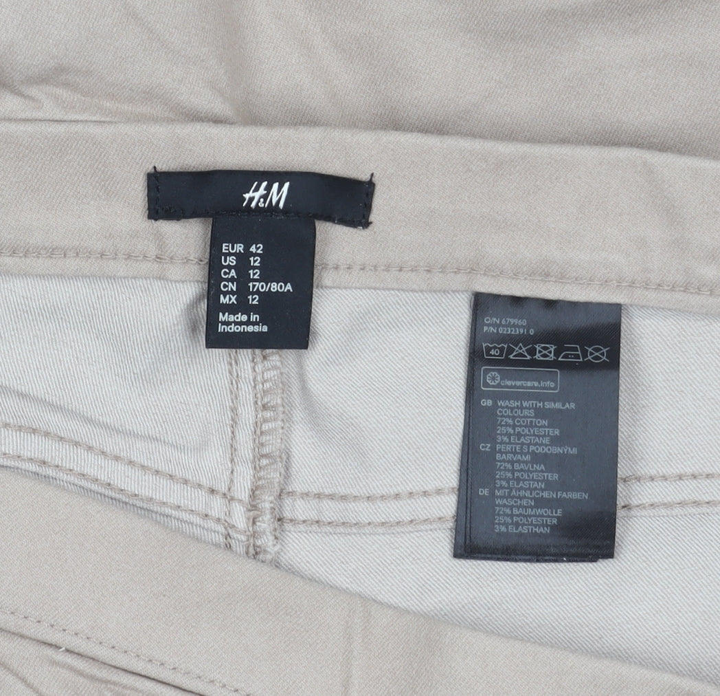 H&M Women's Beige Jeans Size 14