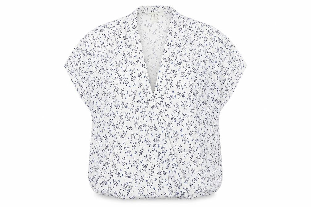 H&M Women's White Kimono Top Viscose Floral Size 10