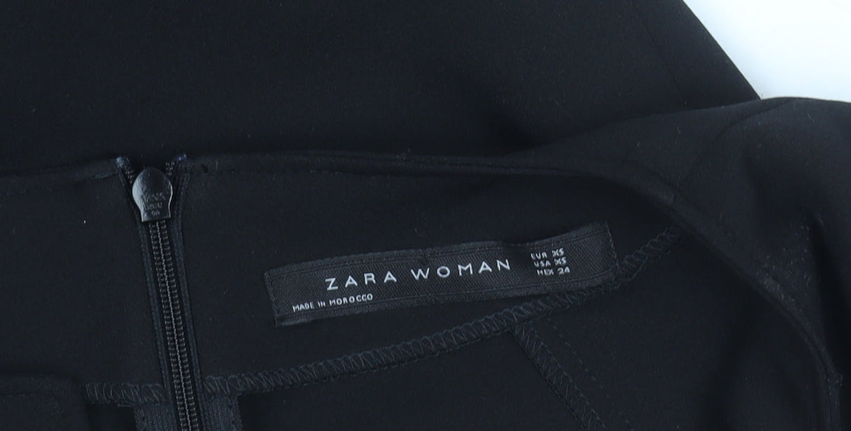 Zara Woman Black Sheath Dress XS Women