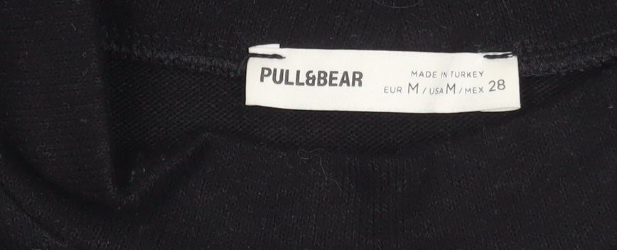 Pull&Bear Women's Black Sleeveless Mock Neck Dress