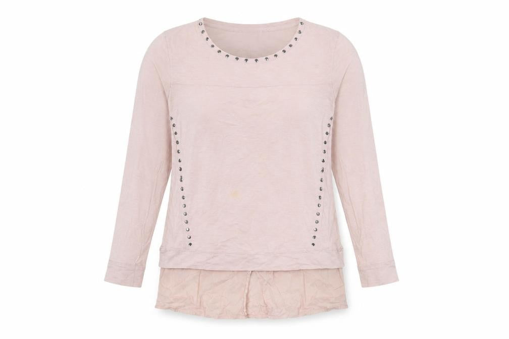 Next Women's Pink Studded Long Sleeve Top Size 10