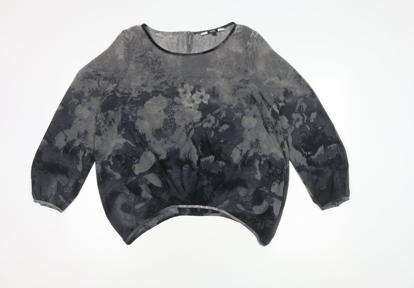 Next Women's Grey Animal Print Blouse Size 12