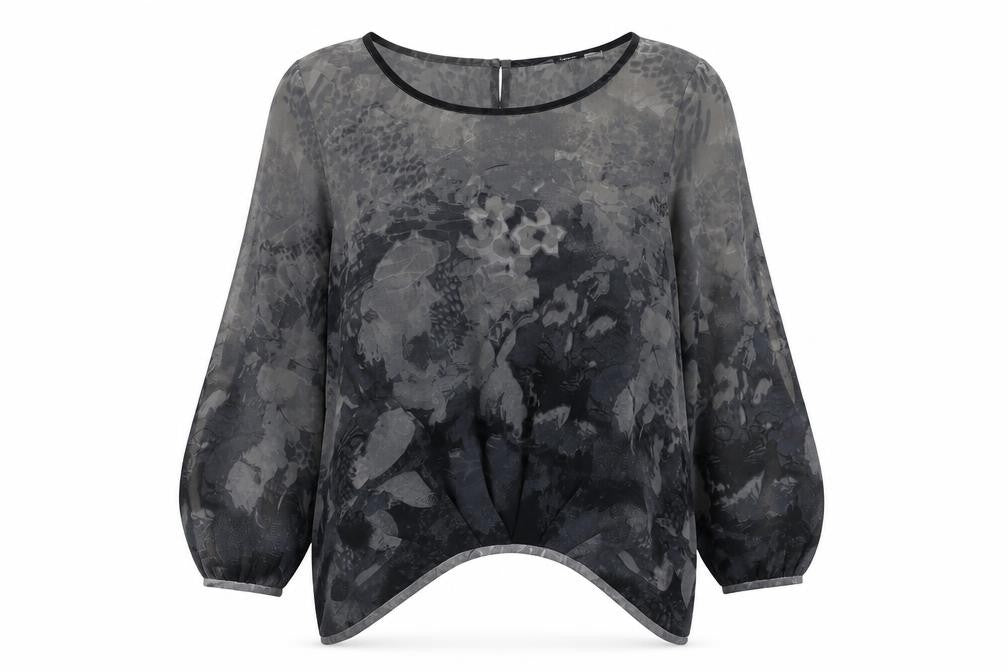 Next Women's Grey Animal Print Blouse Size 12