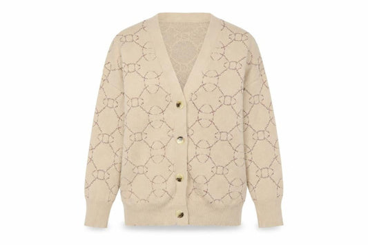 Mango Women's Beige V-Neck Cardigan Size 10