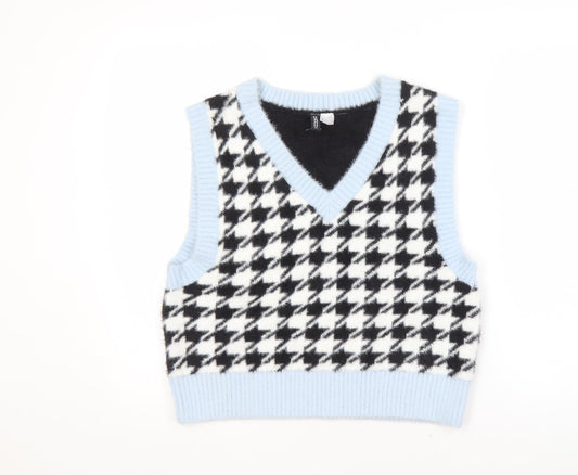 H&M Women's Multicoloured V-Neck Vest, Size 12