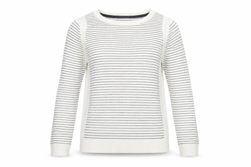 Limited Collection Women's White Striped Jumper, Size 14