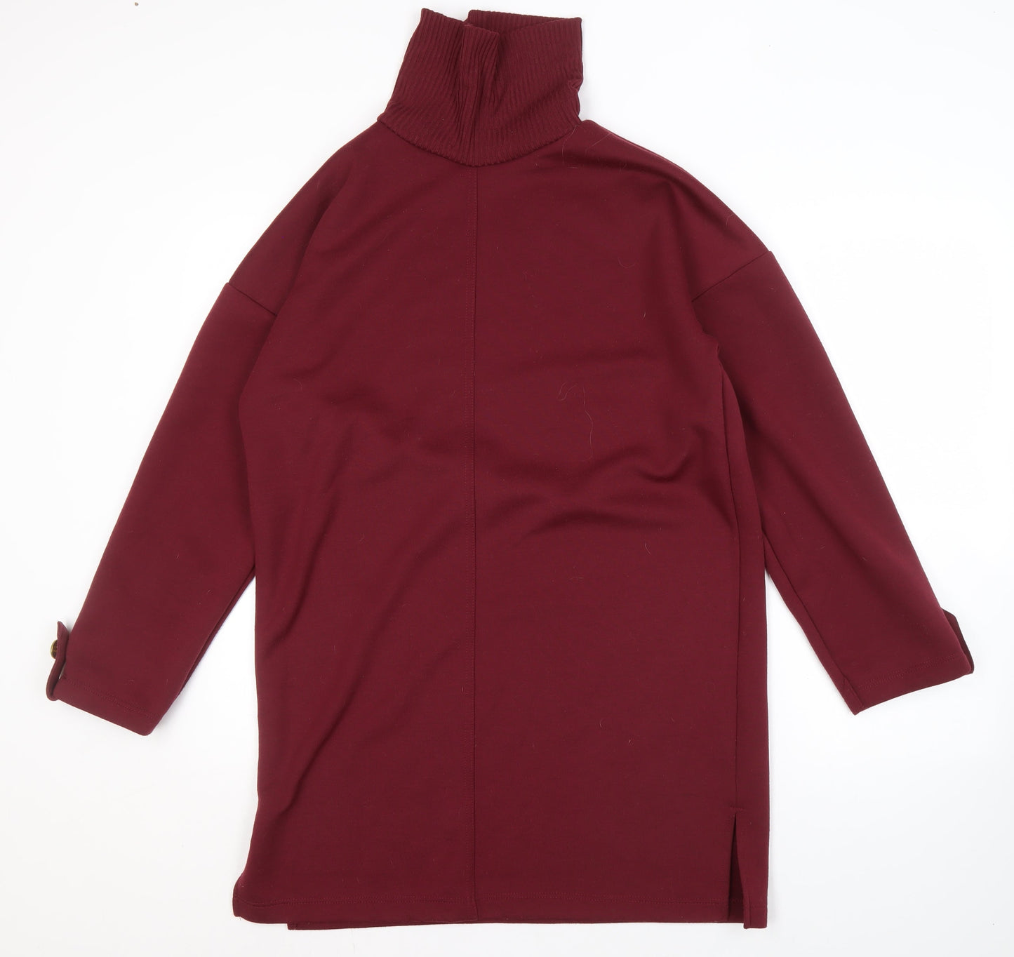 River Island Women's Red Roll Neck Long Sleeve Dress