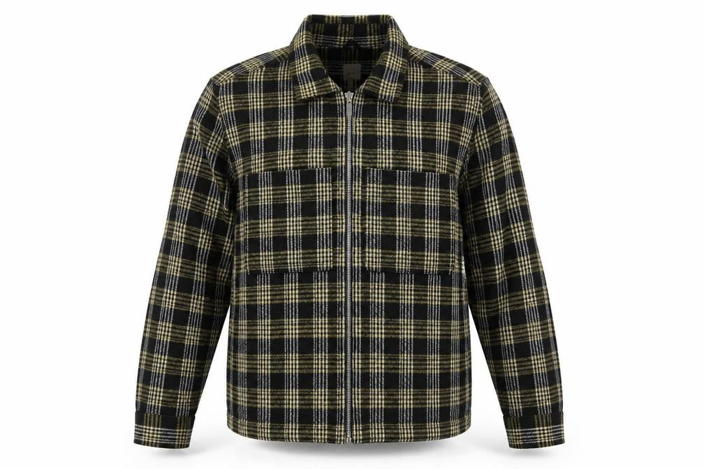 River Island Men's Black Plaid Basic Jacket M