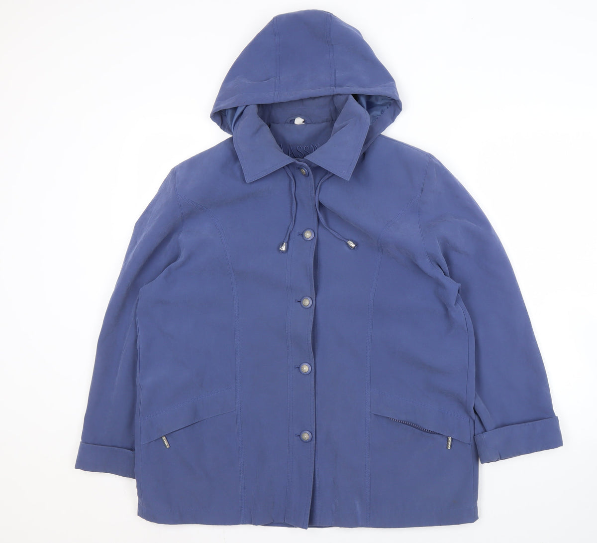 Klassik Women's Blue Hooded Jacket Size 16