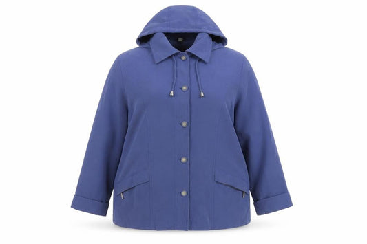 Klassik Women's Blue Hooded Jacket Size 16
