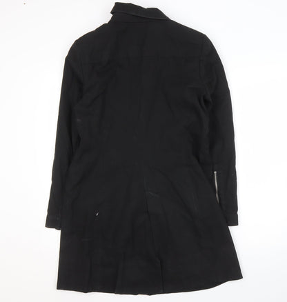 Zara Basic Women's Black Long Coat L