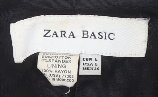 Zara Basic Women's Black Long Coat L