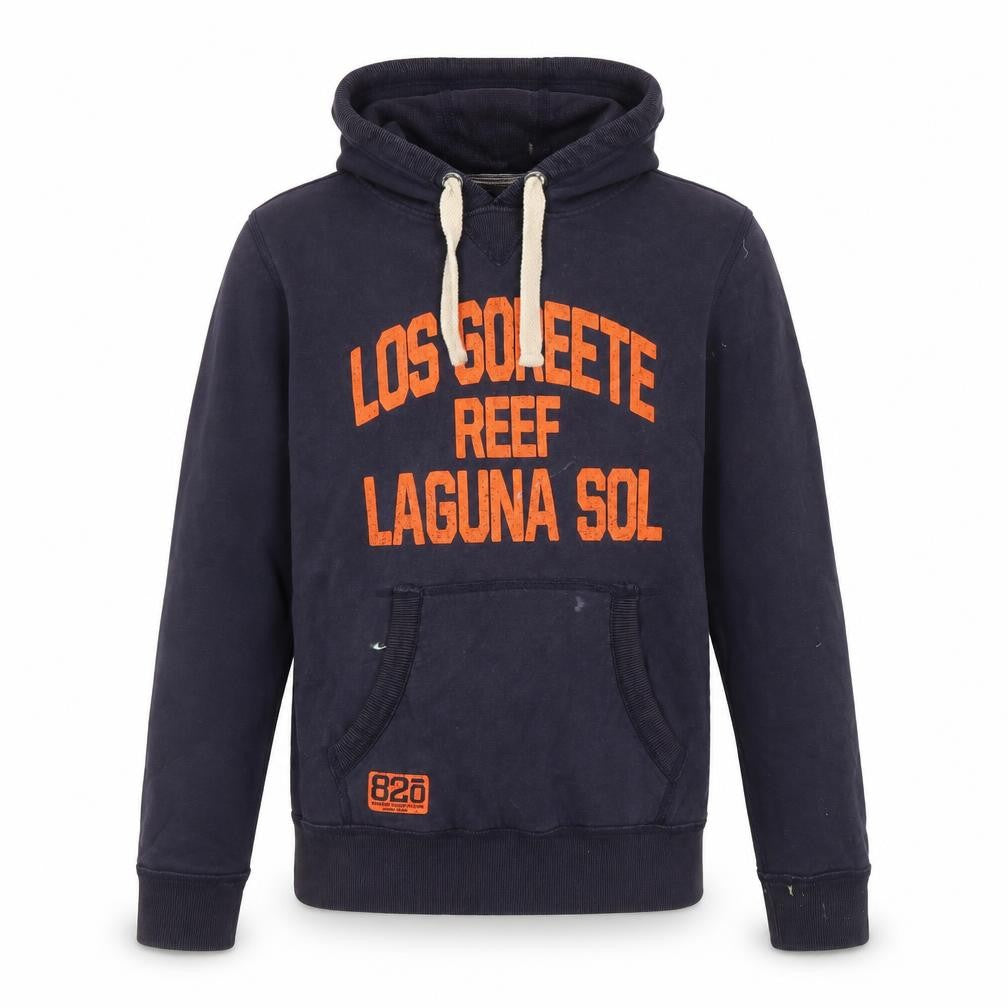 Next Men's Blue Graphic Pullover Hoodie M
