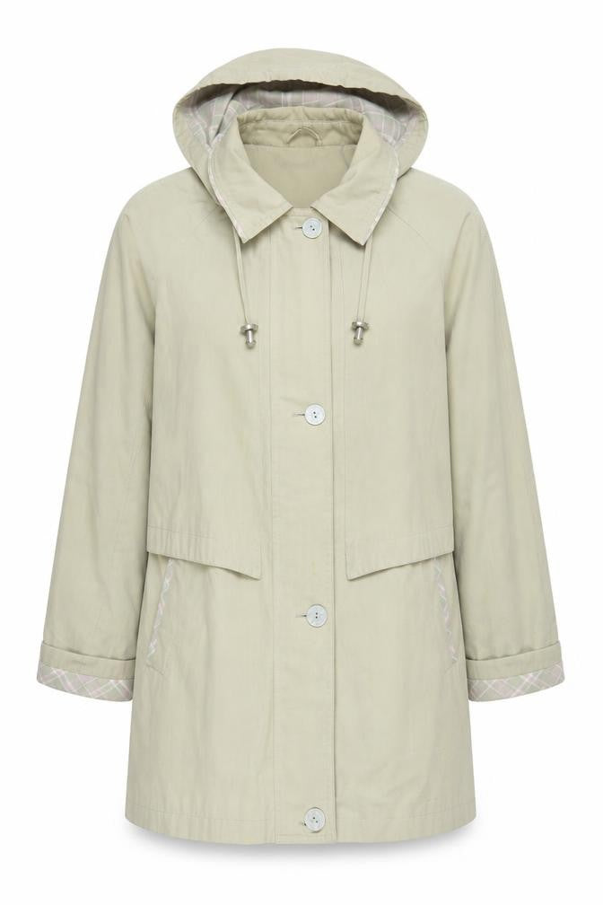 Bonmarché Women's Beige Hooded Mid-Length Jacket, Size S