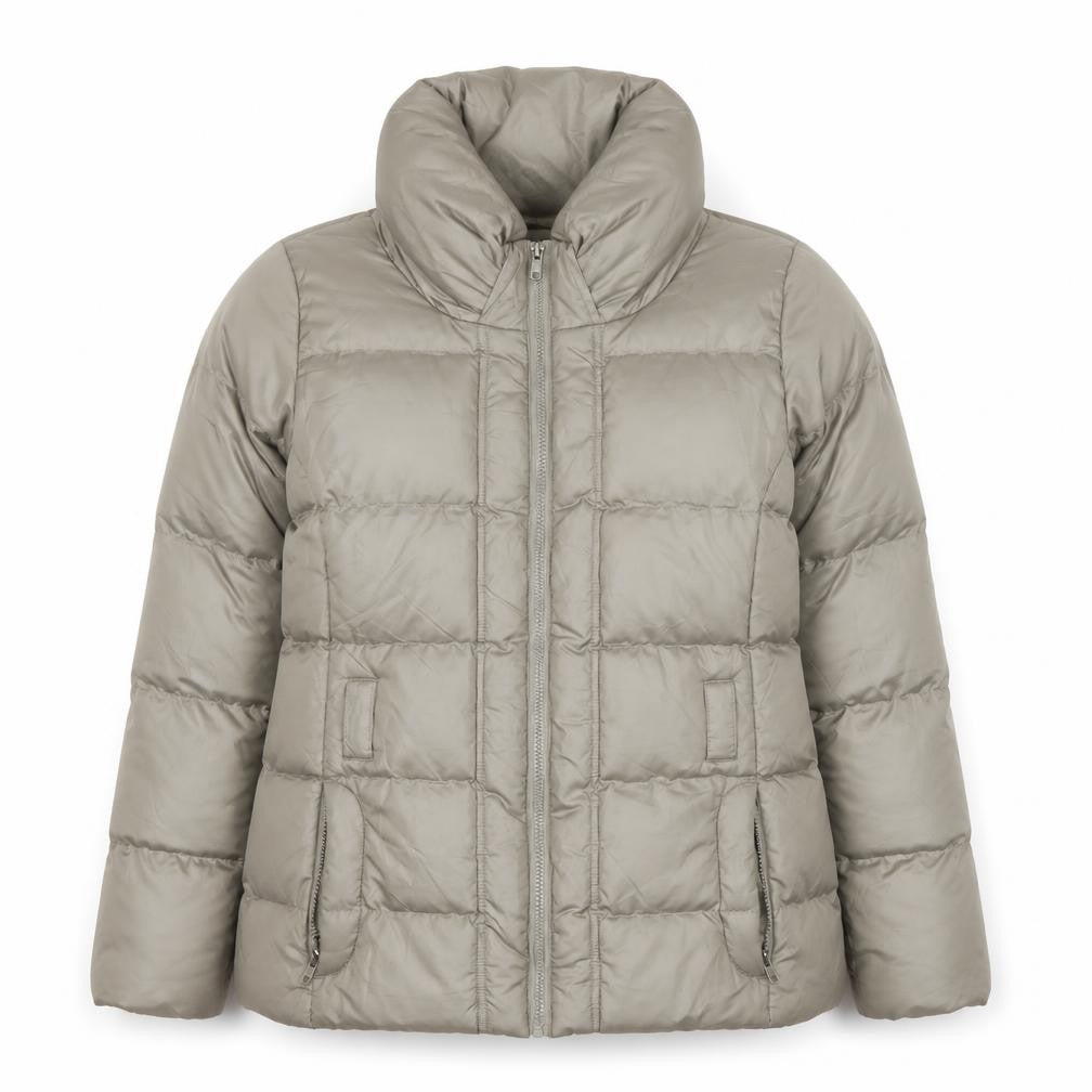 Brave Soul Women's Grey Puffer Winter Jacket M