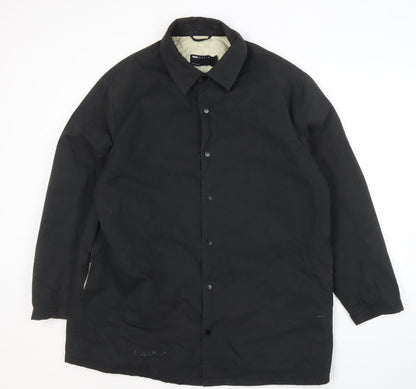 Additional front view of ASOS DESIGN Men's Black Casual Coat, size L