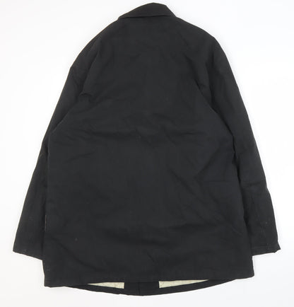 Back view of ASOS DESIGN Men's Black Casual Coat, size L
