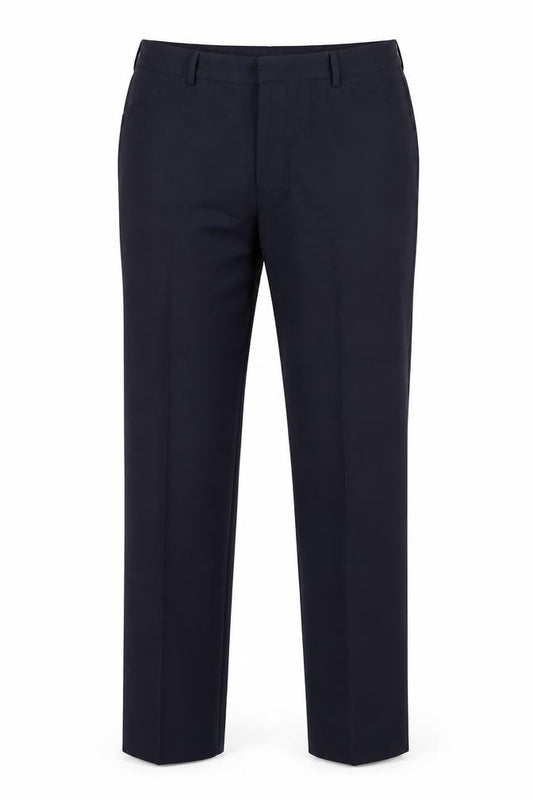 Greenwoods Men's Black Polyester Formal Trousers