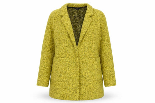 M&Co Women's Yellow Collared Cardigan, Size 10