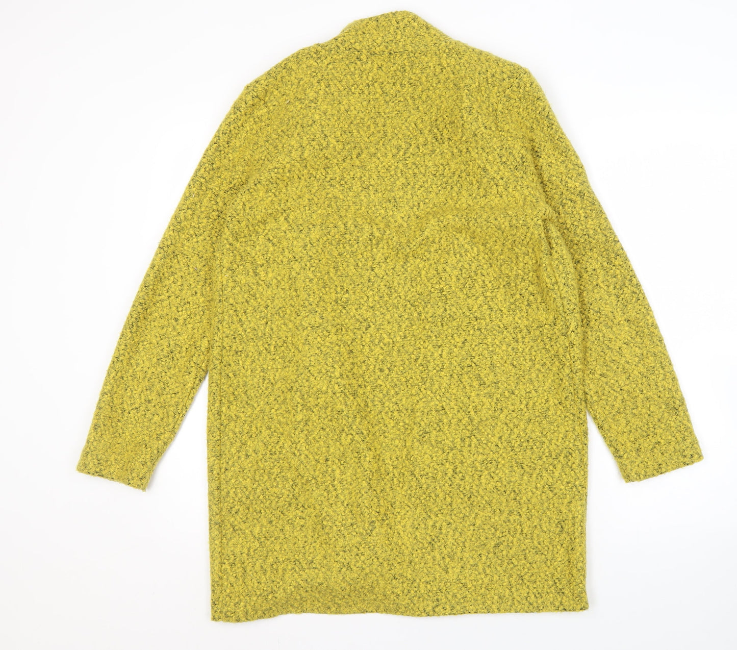 M&Co Women's Yellow Collared Cardigan, Size 10