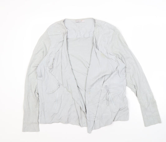Marks and Spencer Womens Grey Open Front Cardigan Size 18