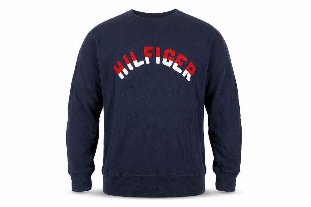 Tommy Hilfiger Men's Blue S Embroidered Pullover Jumper