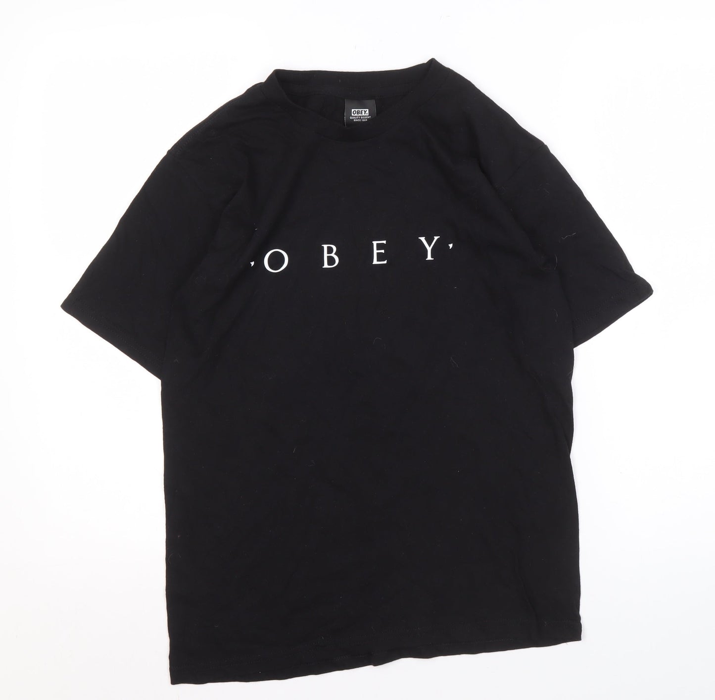 Obey Men's Black S Logo T-Shirt