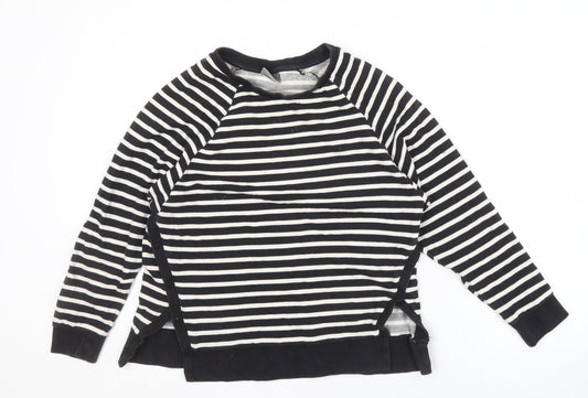 Vero Moda Women's Black Striped Pullover Sweatshirt S