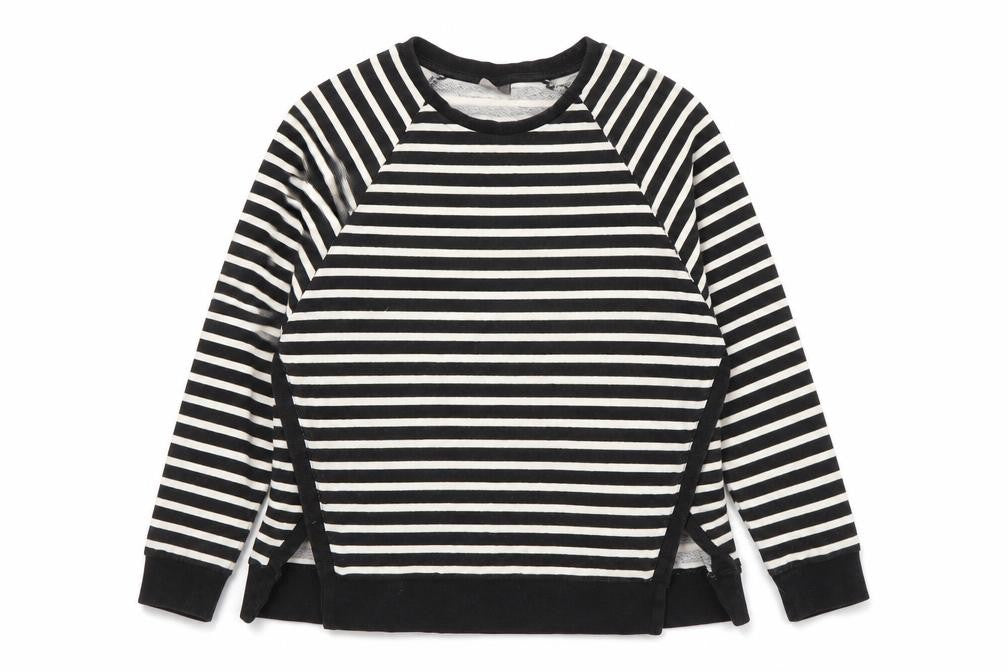 Vero Moda Women's Black Striped Pullover Sweatshirt S