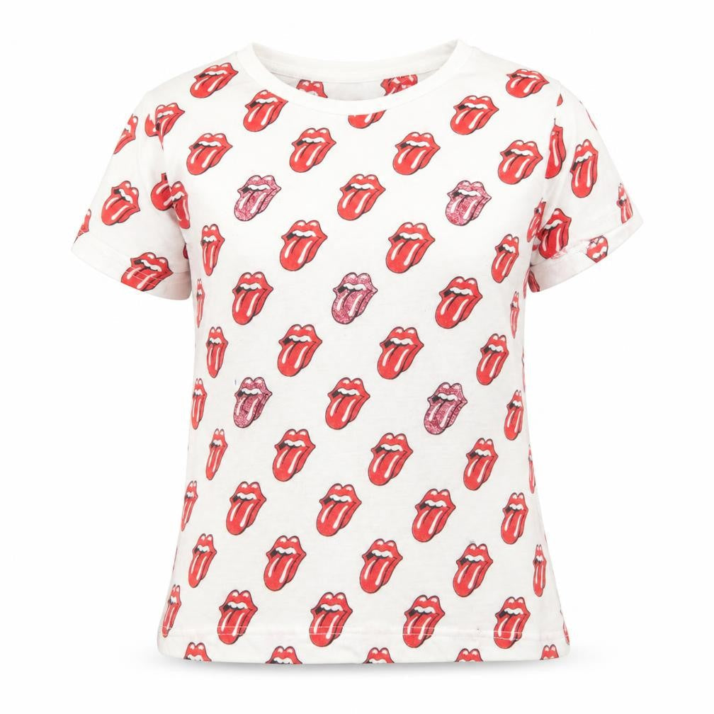 The Rolling Stones Women's White Graphic T-Shirt Size 10