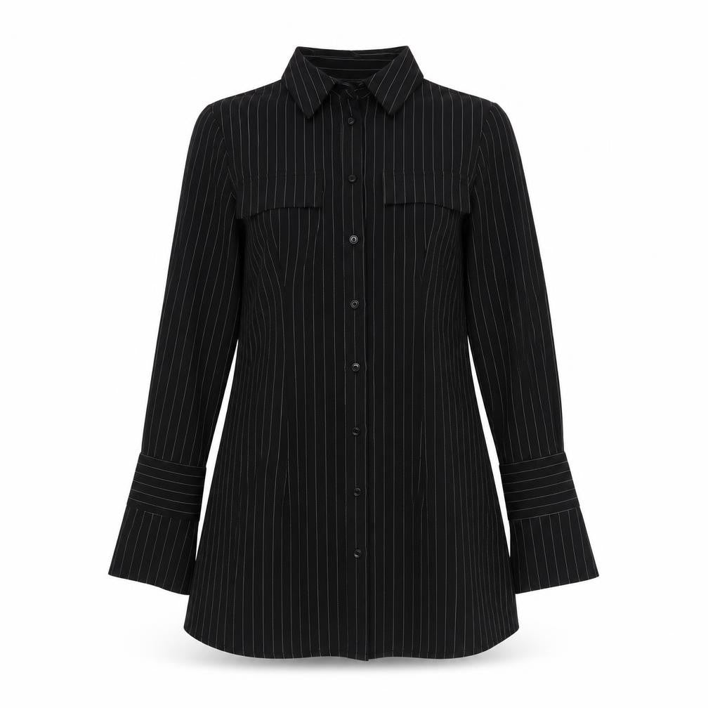 ASOS DESIGN Women's Black Button-Up Shirt Size 14