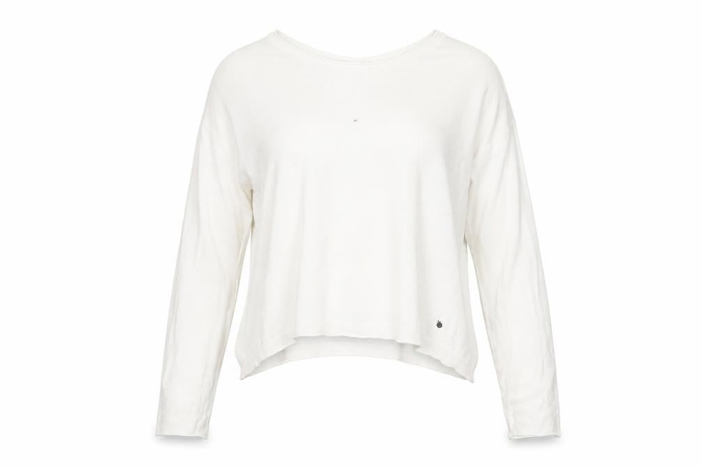 Passport Women's White Knit Long Sleeve Top Size 12