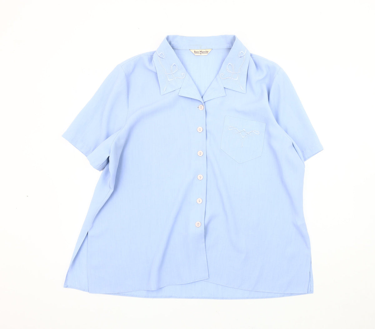 Bonmarché Women's Blue Button-Up Shirt Size 22