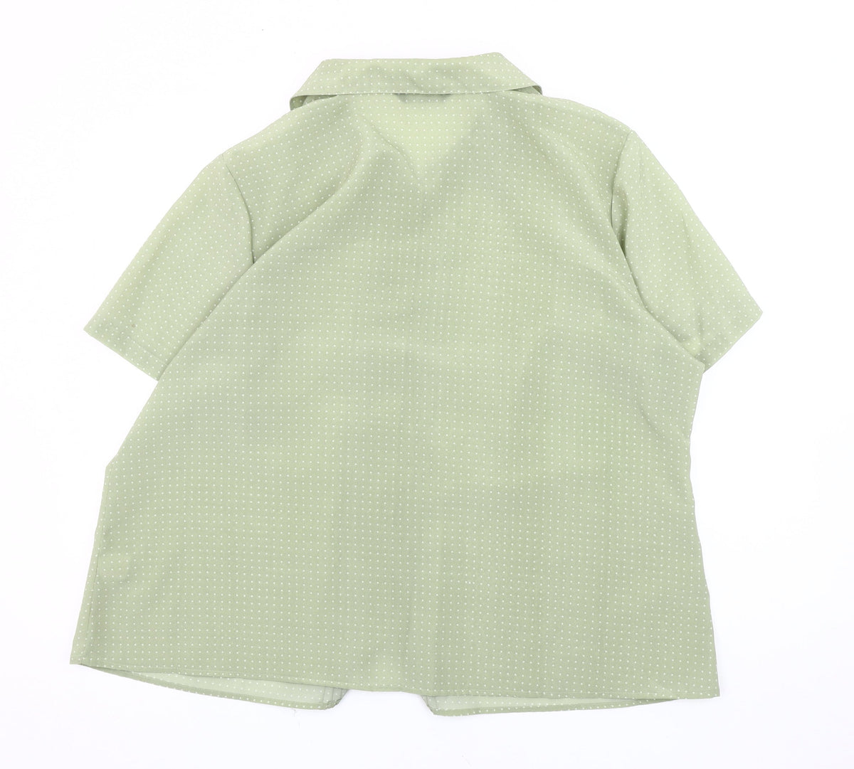Bonmarché Women's Green Polka Dot Button-Up Shirt Size 22
