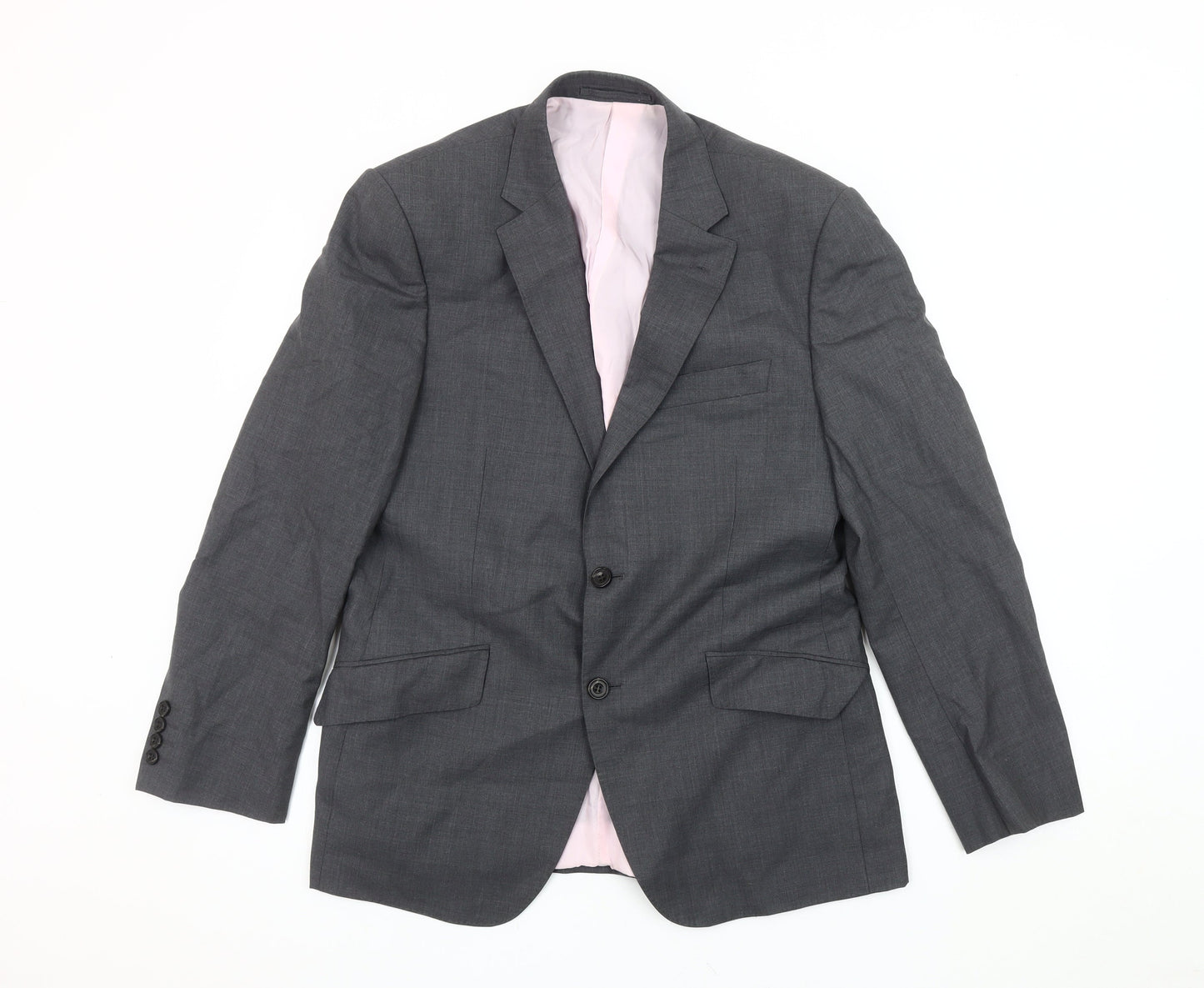 Marks and Spencer Men's Grey 38S Wool Suit Jacket